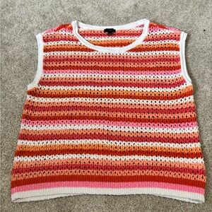 Talbots Petite in Striped Sleeveless Knit Top